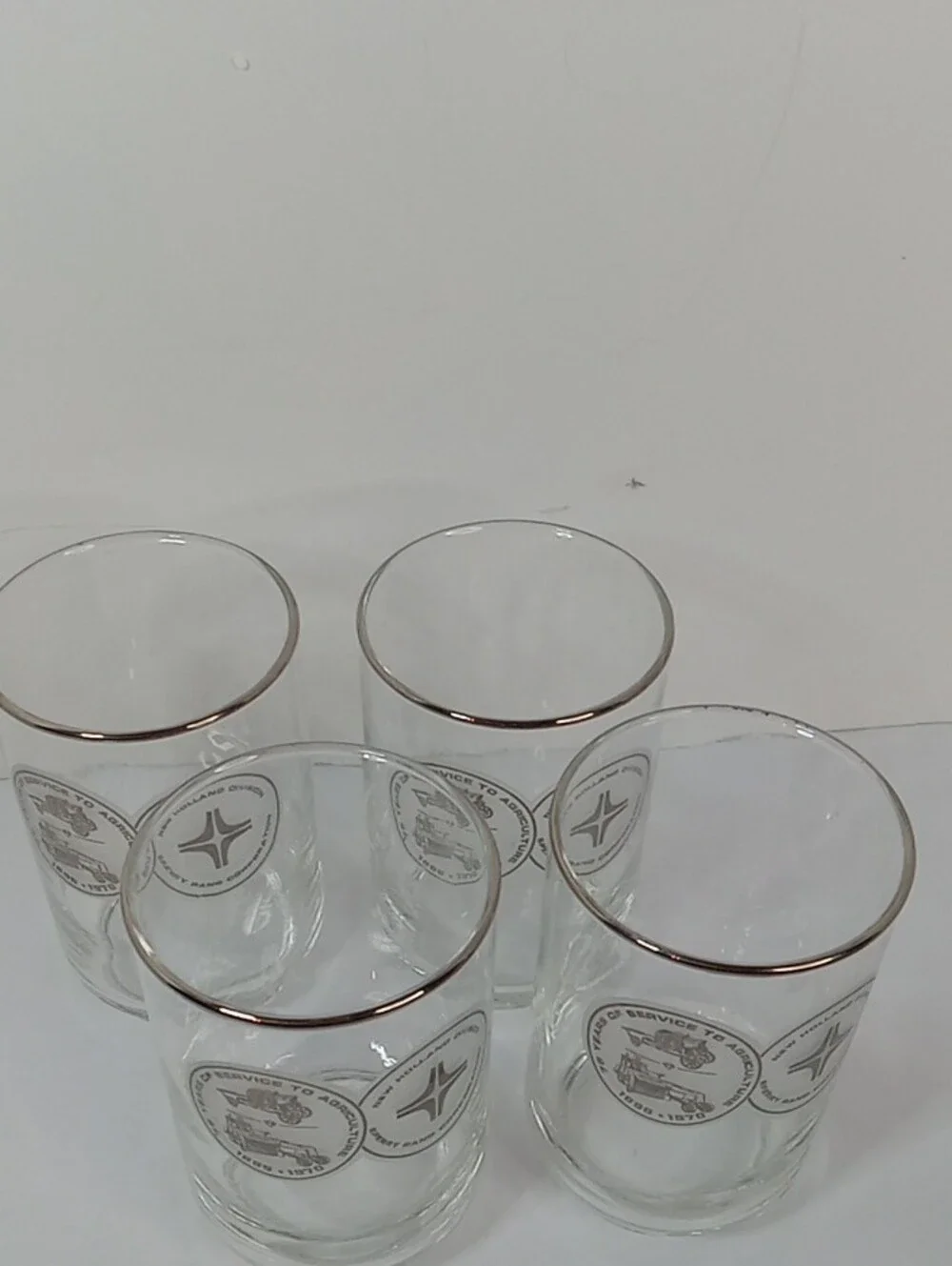Libbey New Holland Division Sperry Teams Corp. 75th Commemorative Tumblers Set 8
